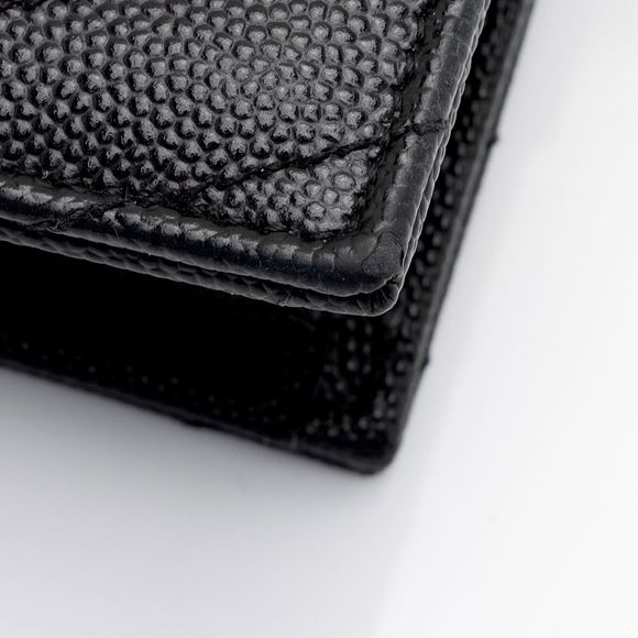 Saint Laurent Matelasse Grain de Poudre Monogram Envelope Chain Wallet - Picture 14 of 14